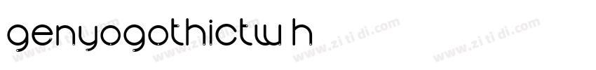 GenYoGothicTW H字体转换
